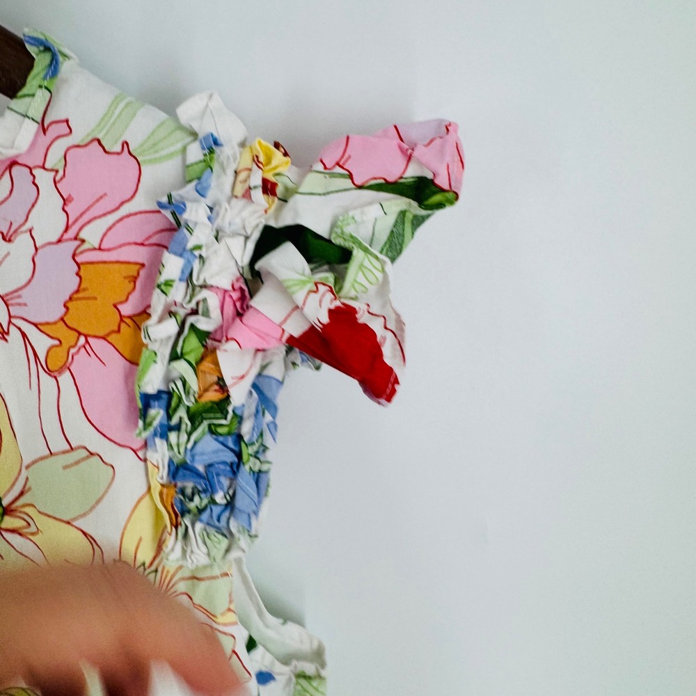 Sugarlips Floral Cotton Fit and Flare Sundress Size Small Botanical Garden Party - Picture 4 of 7